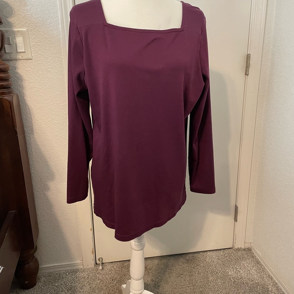 L.L. Bean Women's Rich Purple Blouse